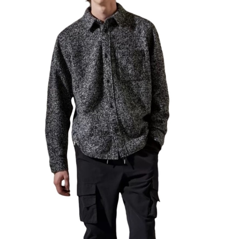 Standard Cloth Boucle Speckled Cozy Overshirt